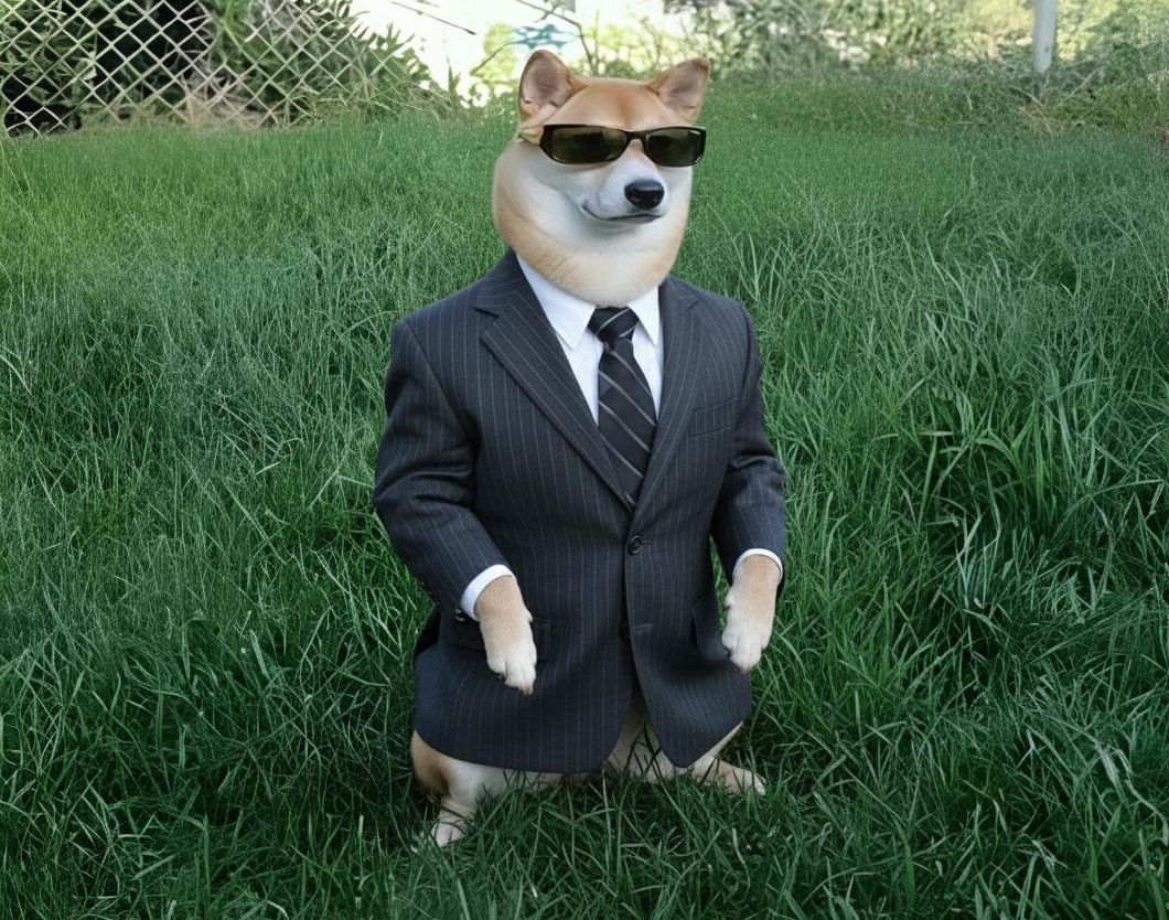Boss dog in garden